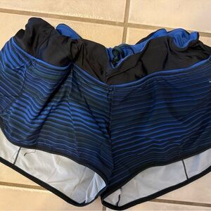 Lululemon Blue Striped Athletic Shorts